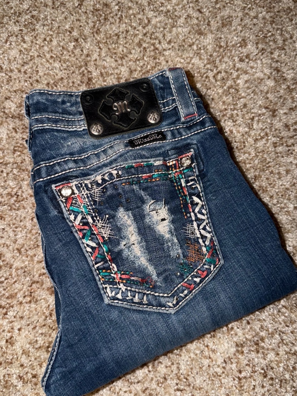 TALL Miss Me Dark Blue Denim Jeans